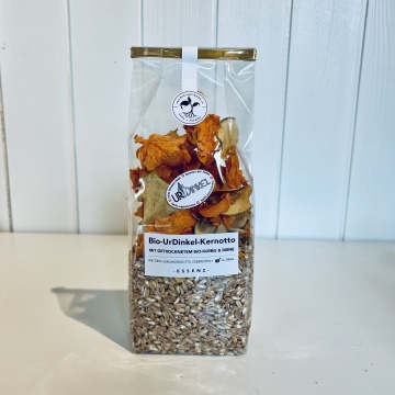 Bio-UrDinkel-Kernotto mit getrocknetem Kürbis & Birne 228g